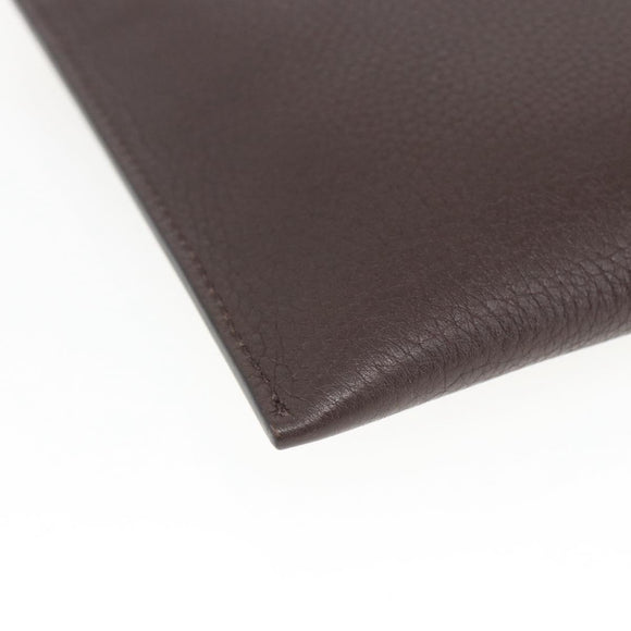 VALENTINO Shoulder Bag Leather Brown Gold Auth BA9280V