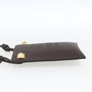 VALENTINO Shoulder Bag Leather Brown Gold Auth BA9280V-3