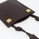 VALENTINO Shoulder Bag Leather Brown Gold Auth BA9280V-6