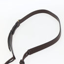 VALENTINO Shoulder Bag Leather Brown Gold Auth BA9280V-8