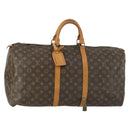 LOUIS VUITTON Monogram Keepall 55 Boston Tasche M41424 LV Auth BA9282-1