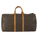 LOUIS VUITTON Monogram Keepall 55 Boston Tasche M41424 LV Auth BA9282-2