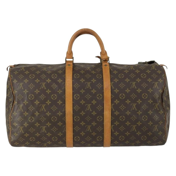 LOUIS VUITTON Monogram Keepall 55 Boston Tasche M41424 LV Auth BA9282