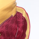 CARTIER Must Line Clutch Bag Leather Yellow Gold Auth BA9283-16