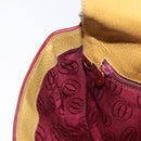 CARTIER Must Line Clutch Bag Leather Yellow Gold Auth BA9283-17