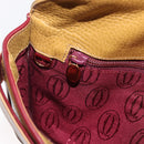 CARTIER Must Line Clutch Bag Leather Yellow Gold Auth BA9283-18