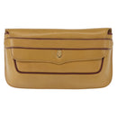 CARTIER Must Line Clutch Bag Leather Yellow Gold Auth BA9283-2