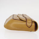 CARTIER Must Line Clutch Bag Leather Yellow Gold Auth BA9283-4