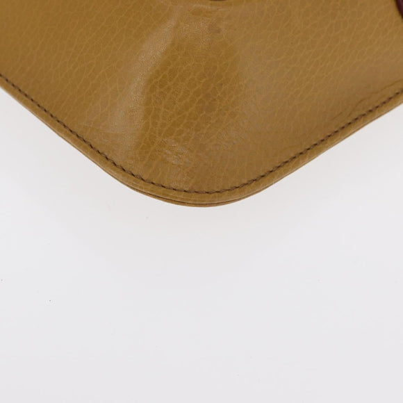 CARTIER Must Line Clutch Bag Leather Yellow Gold Auth BA9283