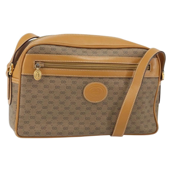 GUCCI GG Supreme Shoulder Bag PVC Beige Gold 001 56 0942 Auth BA9284