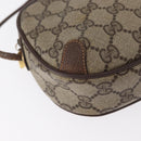 GUCCI GG Supreme Web Sherry Line Bag PVC Beige Gold 156 02 066 Auth BA9285-9