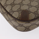 GUCCI GG Supreme Web Sherry Line Bag PVC Beige Gold 156 02 066 Auth BA9285-16