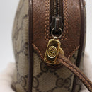 GUCCI GG Supreme Web Sherry Line Bag PVC Beige Gold 156 02 066 Auth BA9285-10