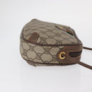 GUCCI GG Supreme Web Sherry Line Bag PVC Beige Gold 156 02 066 Auth BA9285-3