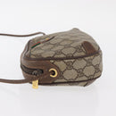 GUCCI GG Supreme Web Sherry Line Bag PVC Beige Gold 156 02 066 Auth BA9285-4