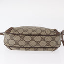 GUCCI GG Supreme Web Sherry Line Bag PVC Beige Gold 156 02 066 Auth BA9285-5