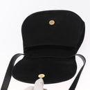 Salvatore Ferragamo Vala Shoulder Bag Suede Black Gold Auth BA9286-15