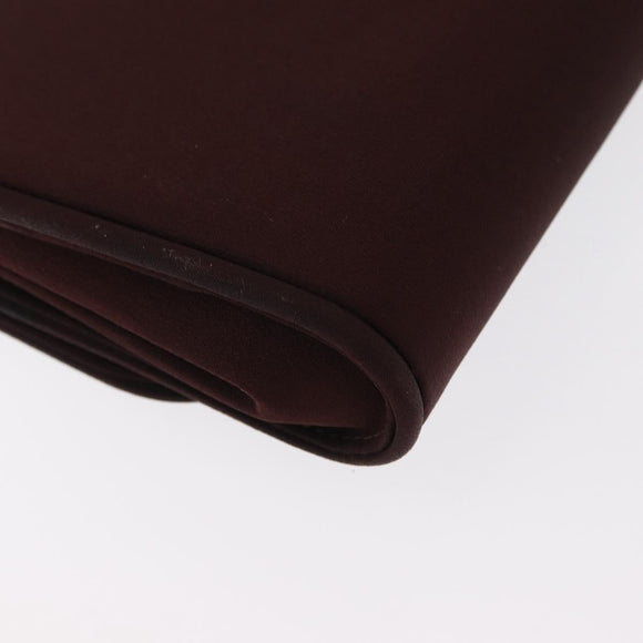 GUCCI Chain Shoulder Bag Nylon Bordeaux Gold Auth BA9288