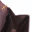 GUCCI Chain Shoulder Bag Nylon Bordeaux Gold Auth BA9288-19