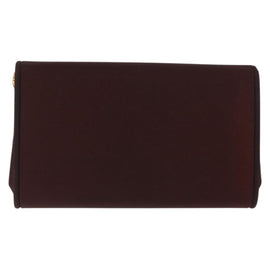 GUCCI Chain Shoulder Bag Nylon Bordeaux Gold Auth BA9288 - 0