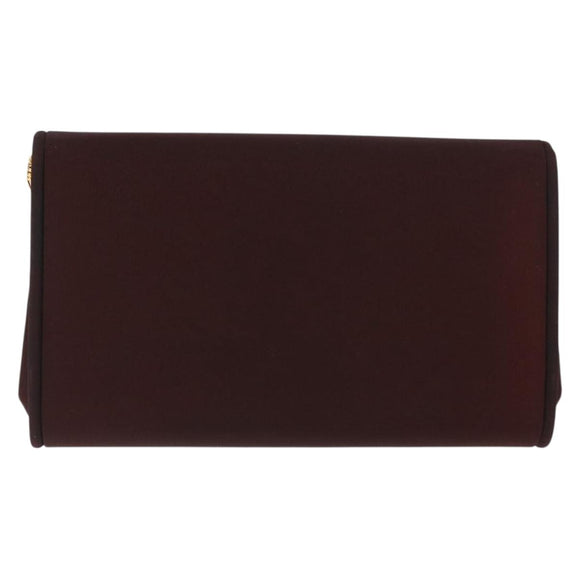 GUCCI Chain Shoulder Bag Nylon Bordeaux Gold Auth BA9288