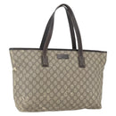 GUCCI GG Supreme Tote Bag PVC Beige 211137 Auth BA9292-1