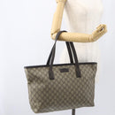 GUCCI GG Supreme Tote Bag PVC Beige 211137 Auth BA9292-22