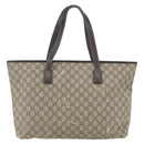 GUCCI GG Supreme Tote Bag PVC Beige 211137 Auth BA9292-2