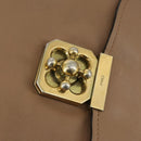 Chloe Elsie Hand Bag Leather 2way Beige Gold Auth BA9293-18