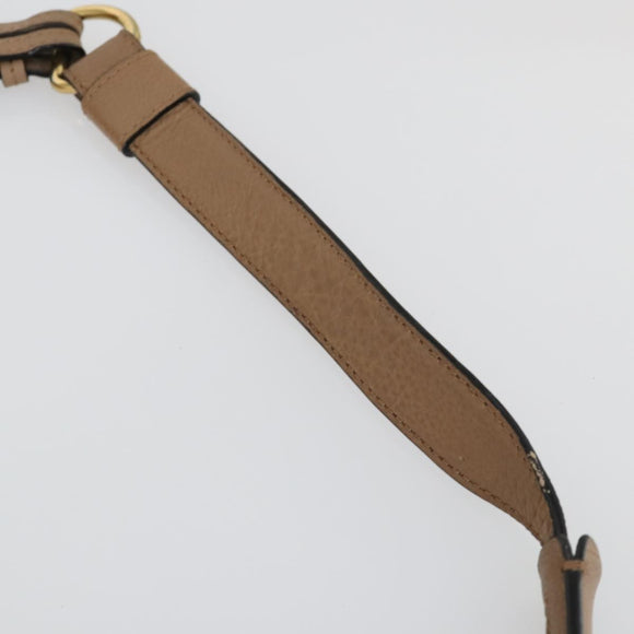 Chloe Elsie Hand Bag Leather 2way Beige Gold Auth BA9293