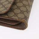 GUCCI GG Supreme Shoulder Bag PVC Beige Gold Auth BA9294-9