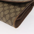 GUCCI GG Supreme Shoulder Bag PVC Beige Gold Auth BA9294-14