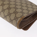 GUCCI GG Supreme Shoulder Bag PVC Beige Gold Auth BA9294-16