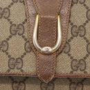 GUCCI GG Supreme Shoulder Bag PVC Beige Gold Auth BA9294-17