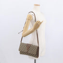 GUCCI GG Supreme Shoulder Bag PVC Beige Gold Auth BA9294-23
