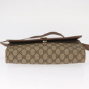 GUCCI GG Supreme Shoulder Bag PVC Beige Gold Auth BA9294-5