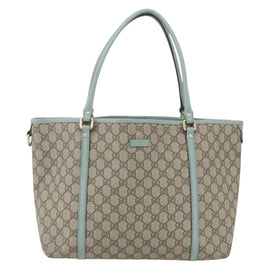 GUCCI GG Supreme Tote Bag PVC Beige Gold 197953 Auth BA9299 - 0