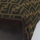 FENDI Zucca Canvas Hand Bag Brown Black Auth BA9302-10