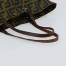 FENDI Zucca Canvas Hand Bag Brown Black Auth BA9302-7