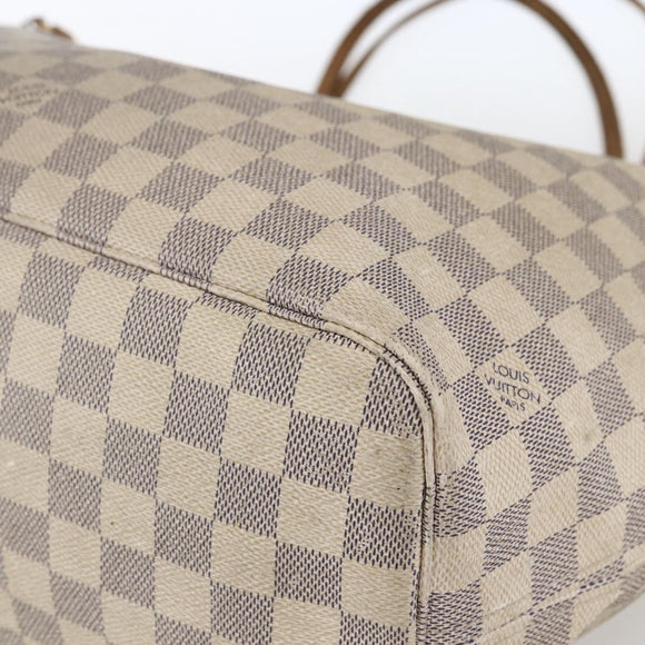 LOUIS VUITTON Damier Azur Neverfull MM Tote Bag N41605 LV Auth BA9303
