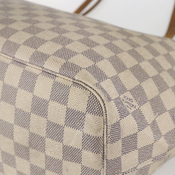 LOUIS VUITTON Damier Azur Neverfull MM Tote Bag N41605 LV Auth BA9303