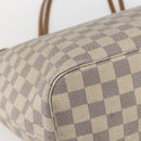 LOUIS VUITTON Damier Azur Neverfull MM Tote Bag N41605 LV Auth BA9303-16