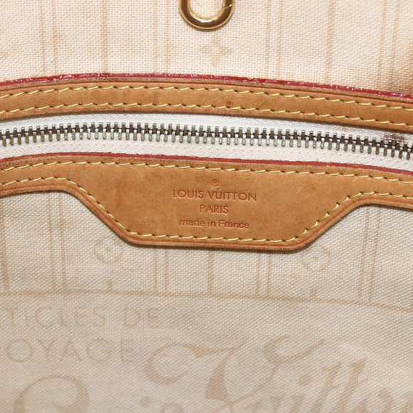 LOUIS VUITTON Damier Azur Neverfull MM Tote Bag N41605 LV Auth BA9303