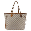 LOUIS VUITTON Damier Azur Neverfull MM Tote Bag N41605 LV Auth BA9303-2