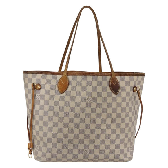 LOUIS VUITTON Damier Azur Neverfull MM Tote Bag N41605 LV Auth BA9303