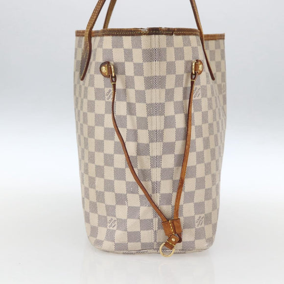 LOUIS VUITTON Damier Azur Neverfull MM Tote Bag N41605 LV Auth BA9303