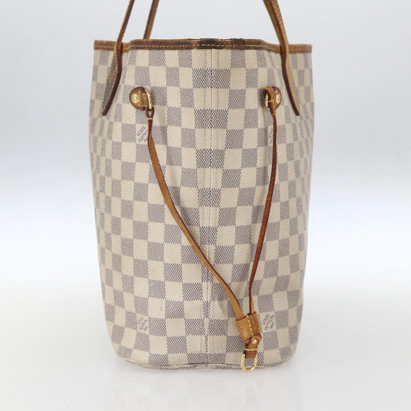 LOUIS VUITTON Damier Azur Neverfull MM Tote Bag N41605 LV Auth BA9303