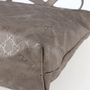 GUCCI GG implementation Tote Bag PVC Silver 211137 Auth BA9306-9