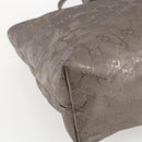 GUCCI GG implementation Tote Bag PVC Silver 211137 Auth BA9306-14
