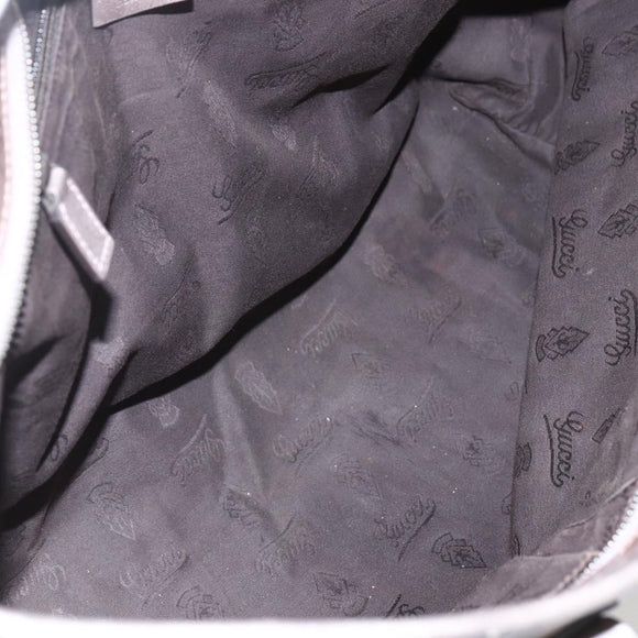 GUCCI GG implementation Tote Bag PVC Silver 211137 Auth BA9306